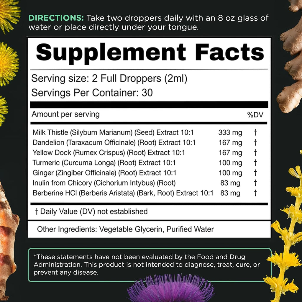Super Liver Support with Milk Thistle - All Natural Liver Cleanse Detox & Repair